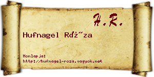Hufnagel Róza névjegykártya